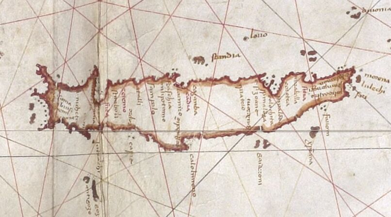 1545 Carte nautique de la Méditerranée orientale : Agnese, Battista (1514%3F-1564%3F). Auteur présumé du texte.jpg